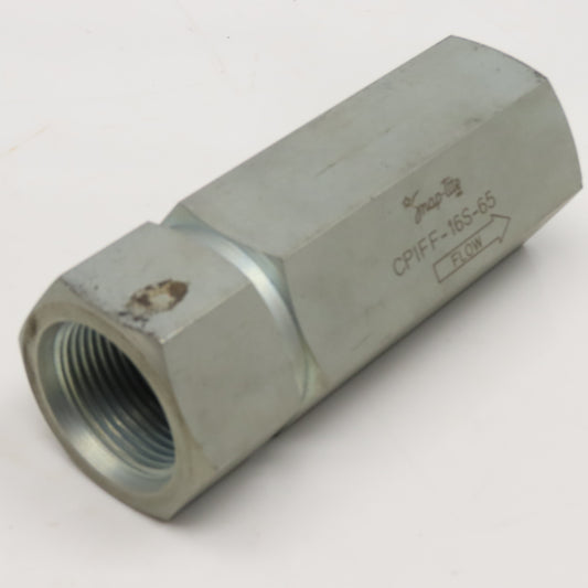 Snap Tite CP1FF-16S-65 Inline Hydraulic Check Valve 1-5/16"-12 5000 PSI