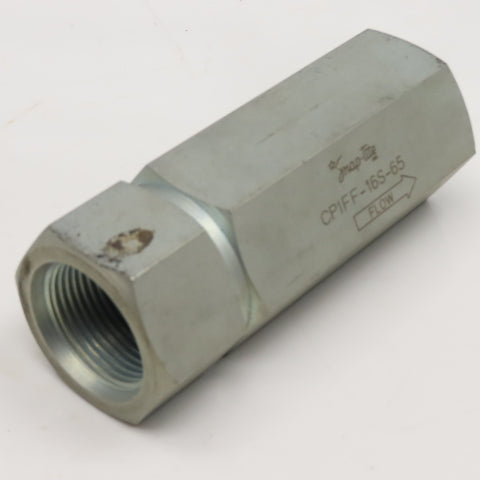 Snap Tite CP1FF-16S-65 Inline Hydraulic Check Valve 1-5/16"-12 5000 PSI