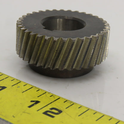 1-1/2" OD Left Hand 20-? Helical Pinion Gear 34 Teeth 11/16" Bore
