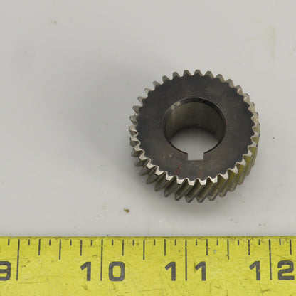 1-1/2" OD Left Hand 20-? Helical Pinion Gear 34 Teeth 11/16" Bore