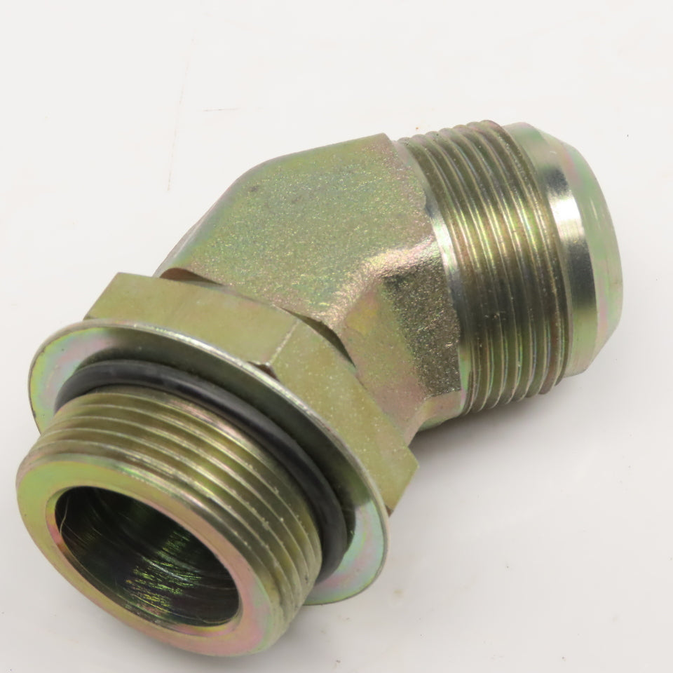 Parker 20 V50X-S 1-1/4" Male JIC Flare x 1-5/8"-12 Male SAE ORB 45° Elbow