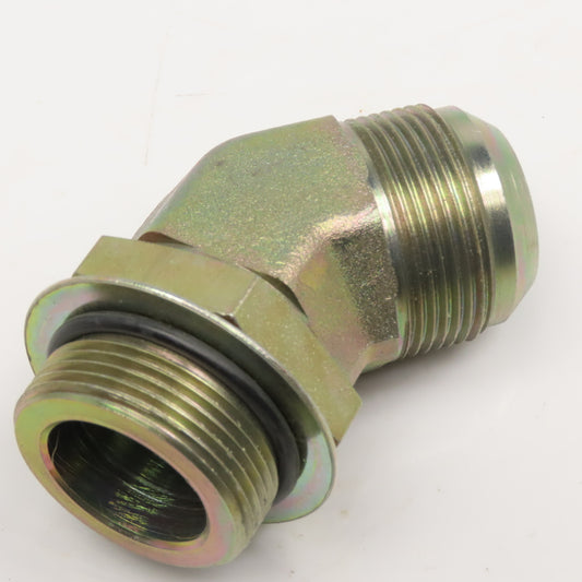 Parker 20 V50X-S 1-1/4" Male JIC Flare x 1-5/8"-12 Male SAE ORB 45° Elbow