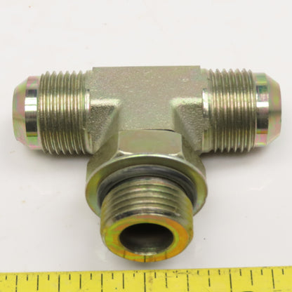 Parker 12-S50X-S 1-1/16-12 SAE ORB Male x 3/4" JIC x 3/4" JIC Branch TEE