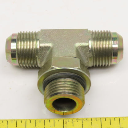 Parker 12-S50X-S 1-1/16-12 SAE ORB Male x 3/4" JIC x 3/4" JIC Branch TEE