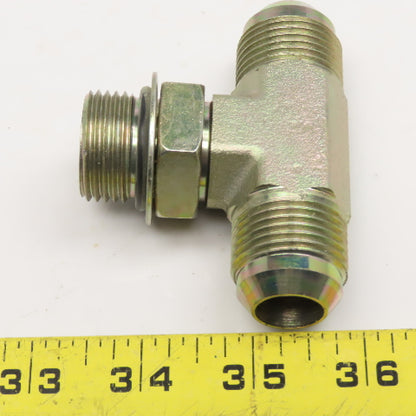 Parker 12-S50X-S 1-1/16-12 SAE ORB Male x 3/4" JIC x 3/4" JIC Branch TEE