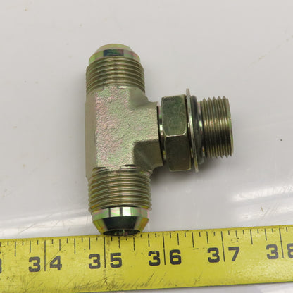 Parker 12-S50X-S 1-1/16-12 SAE ORB Male x 3/4" JIC x 3/4" JIC Branch TEE