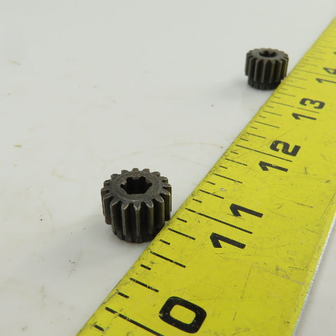 20-? Metal Spline Gear 16 Teeth 1/2" OD 3/8" OAL 6 Spline 7/32" Bore Lot Of 2