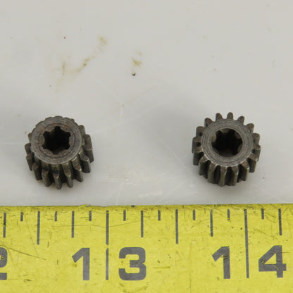 20-? Metal Spline Gear 16 Teeth 1/2" OD 3/8" OAL 6 Spline 7/32" Bore Lot Of 2