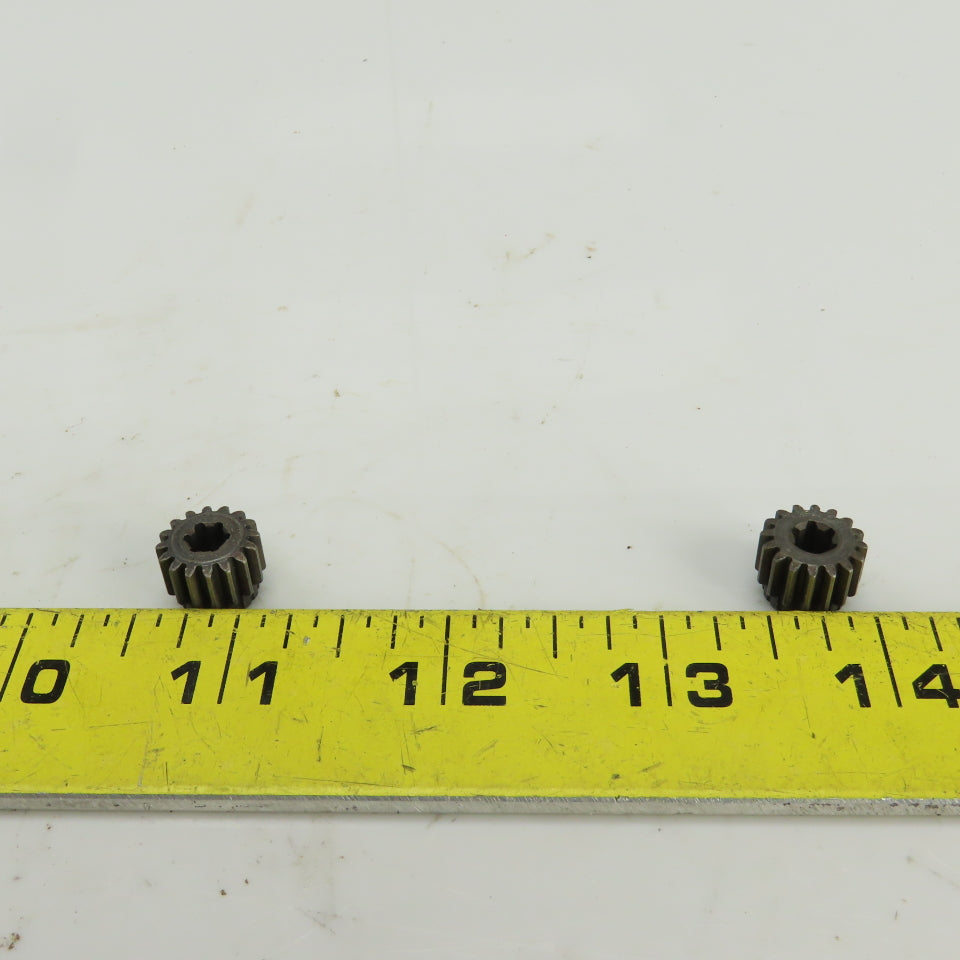 20-? Metal Spline Gear 16 Teeth 1/2" OD 3/8" OAL 6 Spline 7/32" Bore Lot Of 2