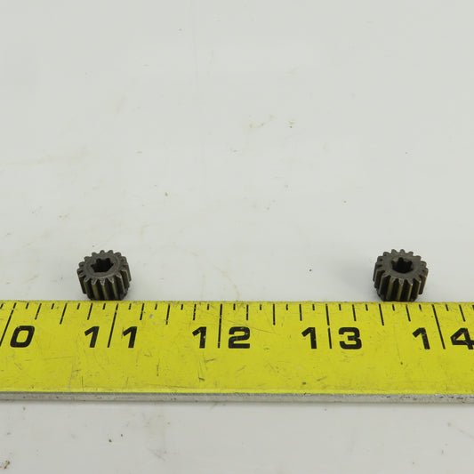 20-? Metal Spline Gear 16 Teeth 1/2" OD 3/8" OAL 6 Spline 7/32" Bore Lot Of 2