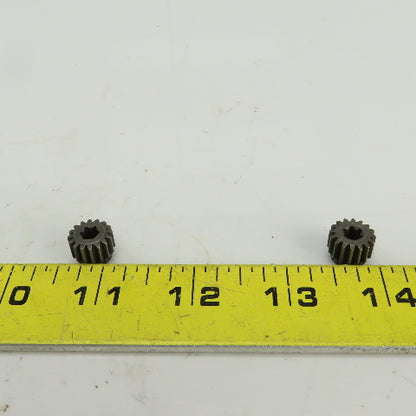 20-? Metal Spline Gear 16 Teeth 1/2" OD 3/8" OAL 6 Spline 7/32" Bore Lot Of 2