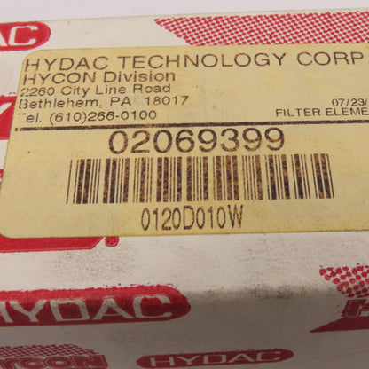 Hydac 0120D010W Hydraulic Filter Element