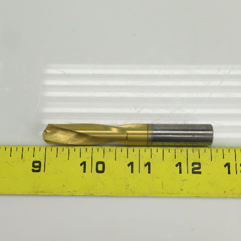 140° Solid Carbide Drill Bit 29/64" Cut Diam 2-15/64" Cut Length TiN Coated