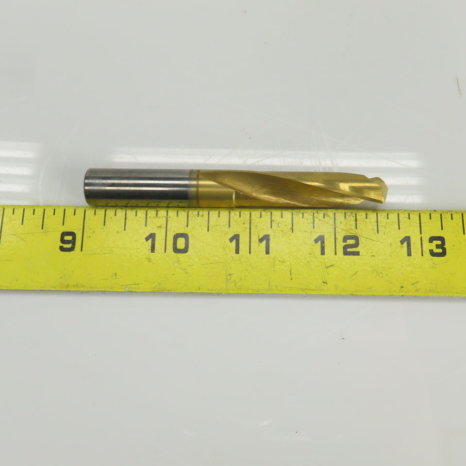 140° Solid Carbide Drill Bit 29/64" Cut Diam 2-15/64" Cut Length TiN Coated