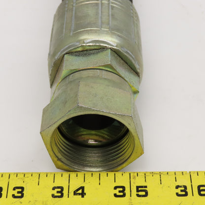 Aeroquip 1" (-16) JIC Flare Female Swivel Hydraulic Hose Assembly 12-7/16" OAL