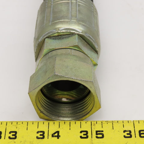 Aeroquip 1" (-16) JIC Flare Female Swivel Hydraulic Hose Assembly 12-7/16" OAL