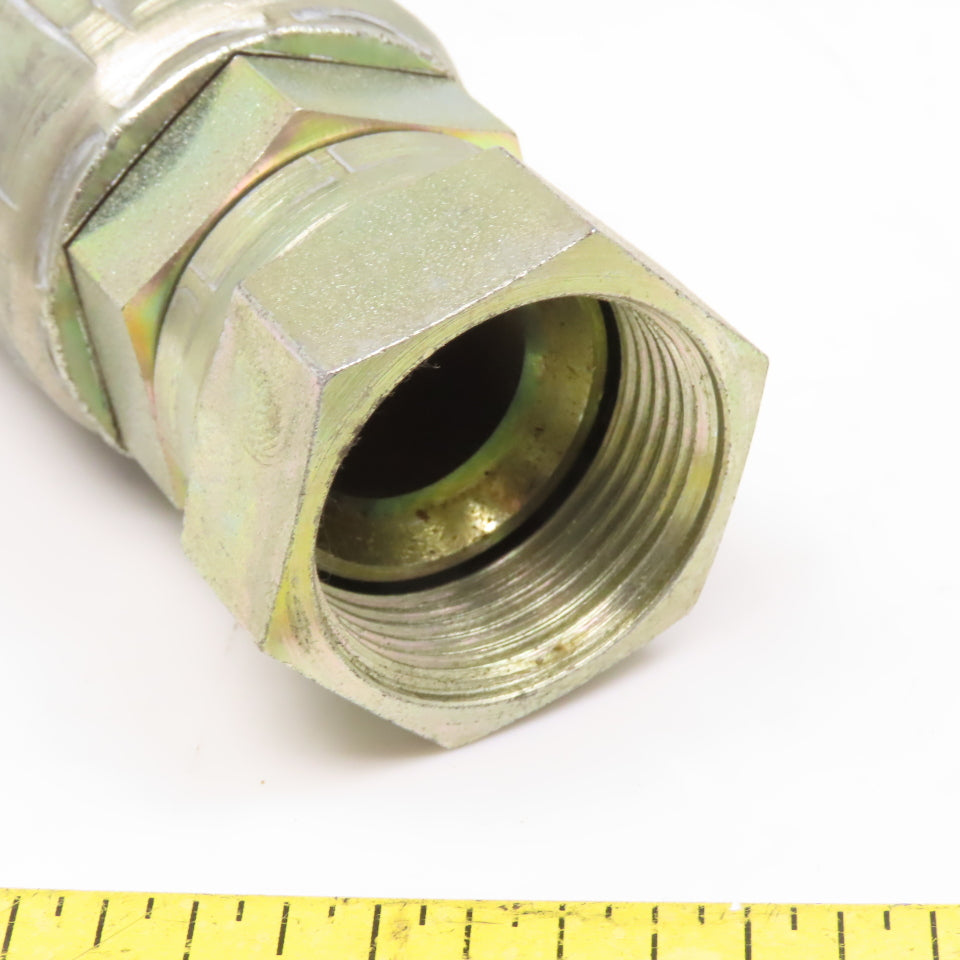 Aeroquip 1" (-16) JIC Flare Female Swivel Hydraulic Hose Assembly 12-7/16" OAL