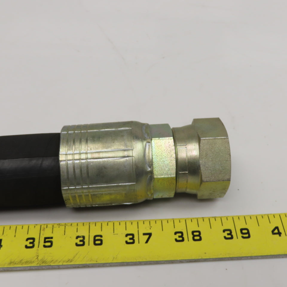 Aeroquip 1" (-16) JIC Flare Female Swivel Hydraulic Hose Assembly 12-7/16" OAL