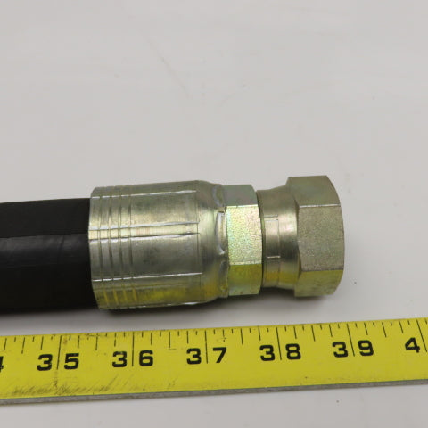 Aeroquip 1" (-16) JIC Flare Female Swivel Hydraulic Hose Assembly 12-7/16" OAL