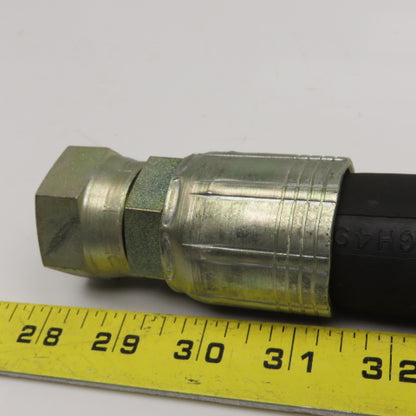 Aeroquip 1" (-16) JIC Flare Female Swivel Hydraulic Hose Assembly 12-7/16" OAL