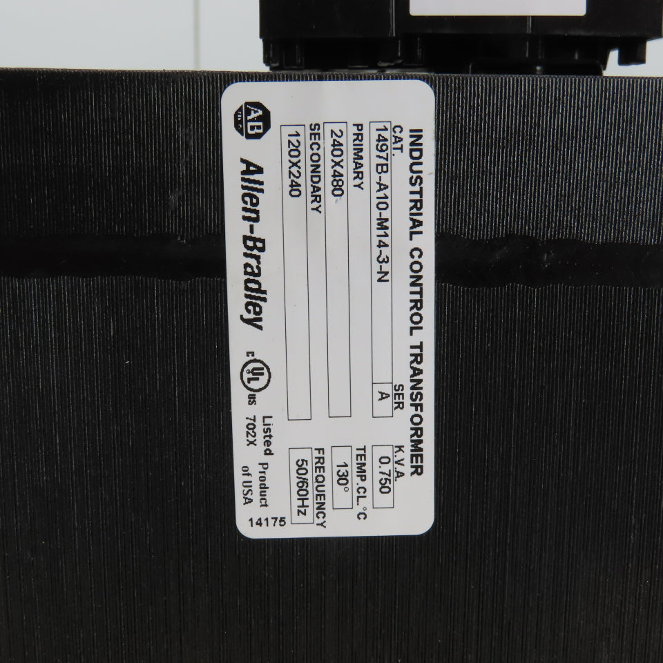 Allen Bradley 1497B-A10-M14-3-N 0.750KVA Transformer PRI 240-480V Sec 120-240V