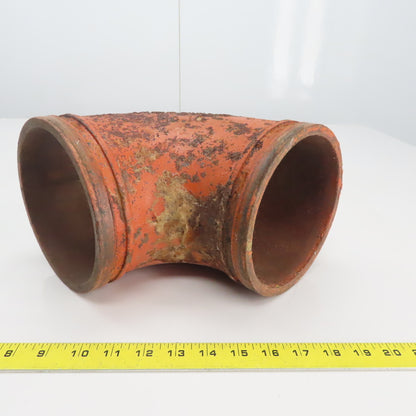 Victaulic No. 10 6" 90° Grooved End Elbow Pipe Fitting 168.3mm