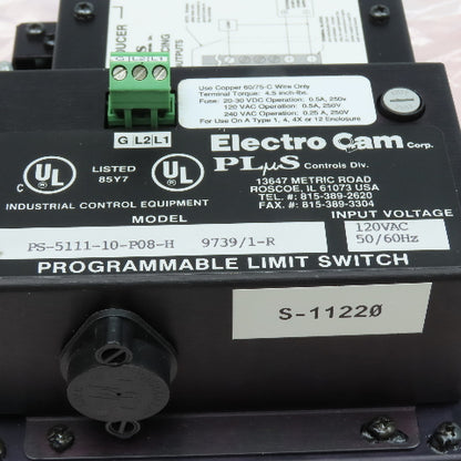 Electro Cam PS-5111-10-P08-H Plus 5000 Series 120V Programmable Limit Switch