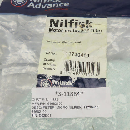 Nilfisk 61682100 Polyester Replacement Slide Motor Protection Microfilter