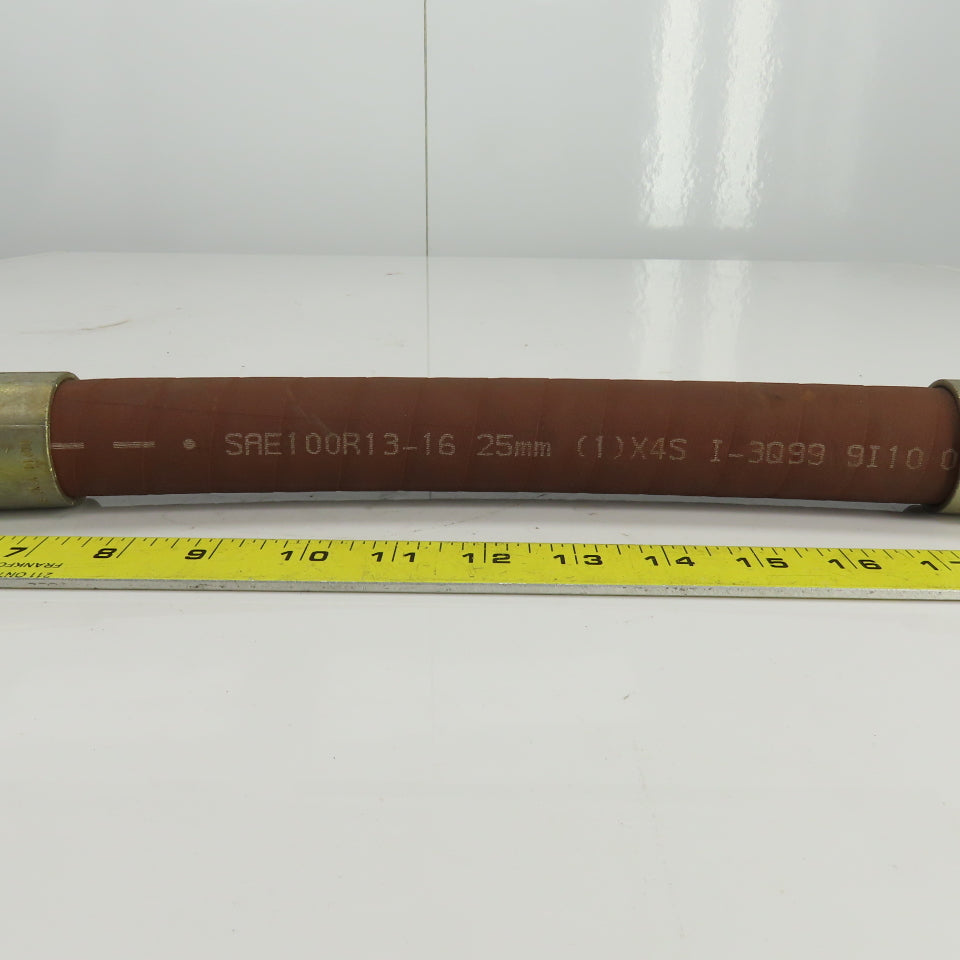 1 00R13-16 1" (-16) Hydraulic Hose Assy. 1-5/16-12 JIC Flare 5000PSI 19-1/2" OAL