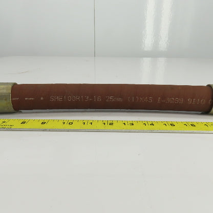 1 00R13-16 1" (-16) Hydraulic Hose Assy. 1-5/16-12 JIC Flare 5000PSI 19-1/2" OAL