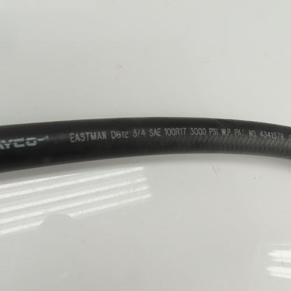 Dayco D612 100R17 3/4" 3000PSI Hydraulic Hose Assy 28" OAL 3/4" Jic Flare Swivel