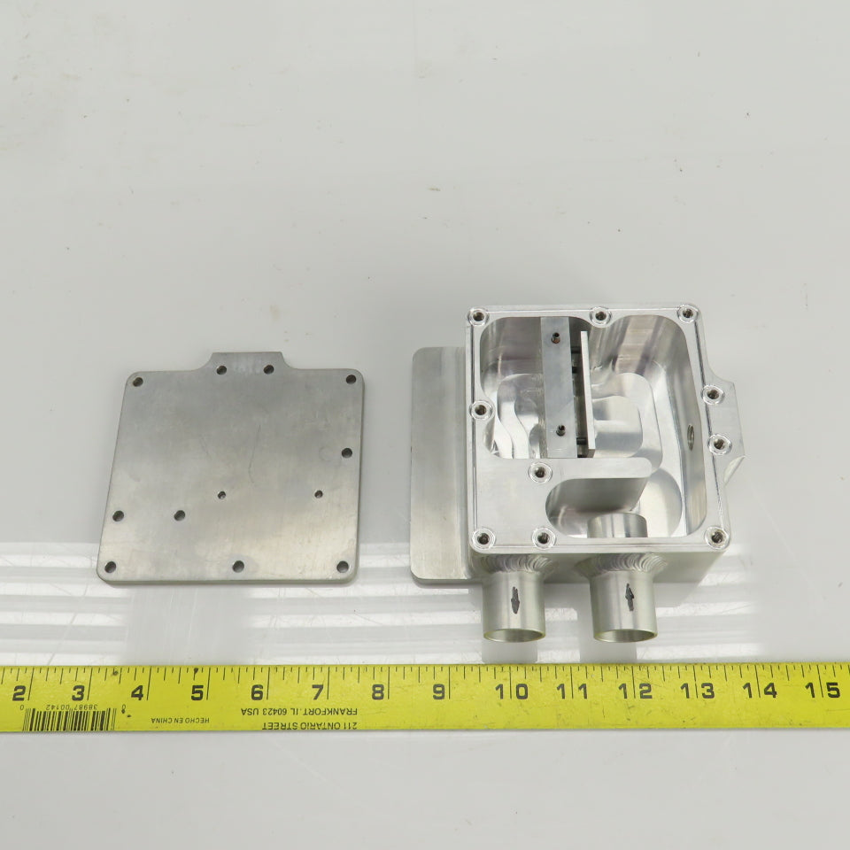 Aluminum Flow Regulator/Vacuum Box 1" OD In/Outlet 1/4" NPT Regulator Port