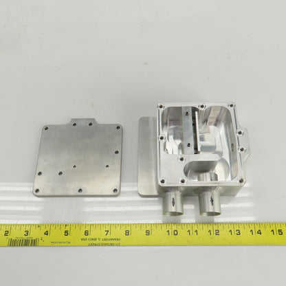 Aluminum Flow Regulator/Vacuum Box 1" OD In/Outlet 1/4" NPT Regulator Port