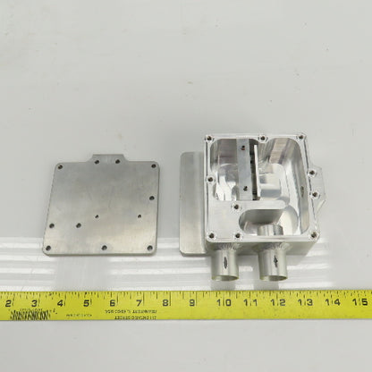 Aluminum Flow Regulator/Vacuum Box 1" OD In/Outlet 1/4" NPT Regulator Port