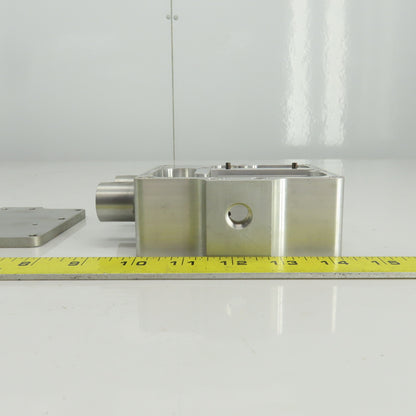 Aluminum Flow Regulator/Vacuum Box 1" OD In/Outlet 1/4" NPT Regulator Port