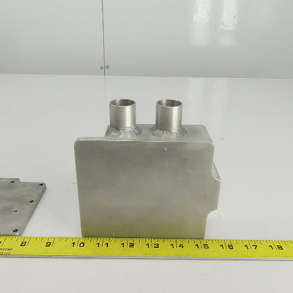 Aluminum Flow Regulator/Vacuum Box 1" OD In/Outlet 1/4" NPT Regulator Port