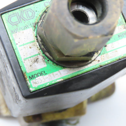 CKD AG33-01-1 1/8" NPT Solenoid Valve 110V Coil