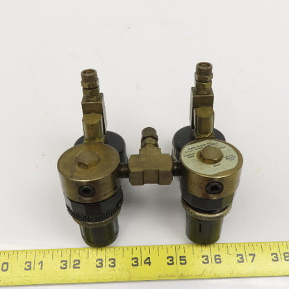 Watts Fluidair R364-01CK Dual Air Pressure Regulator Assembly Brass 1/8NPT