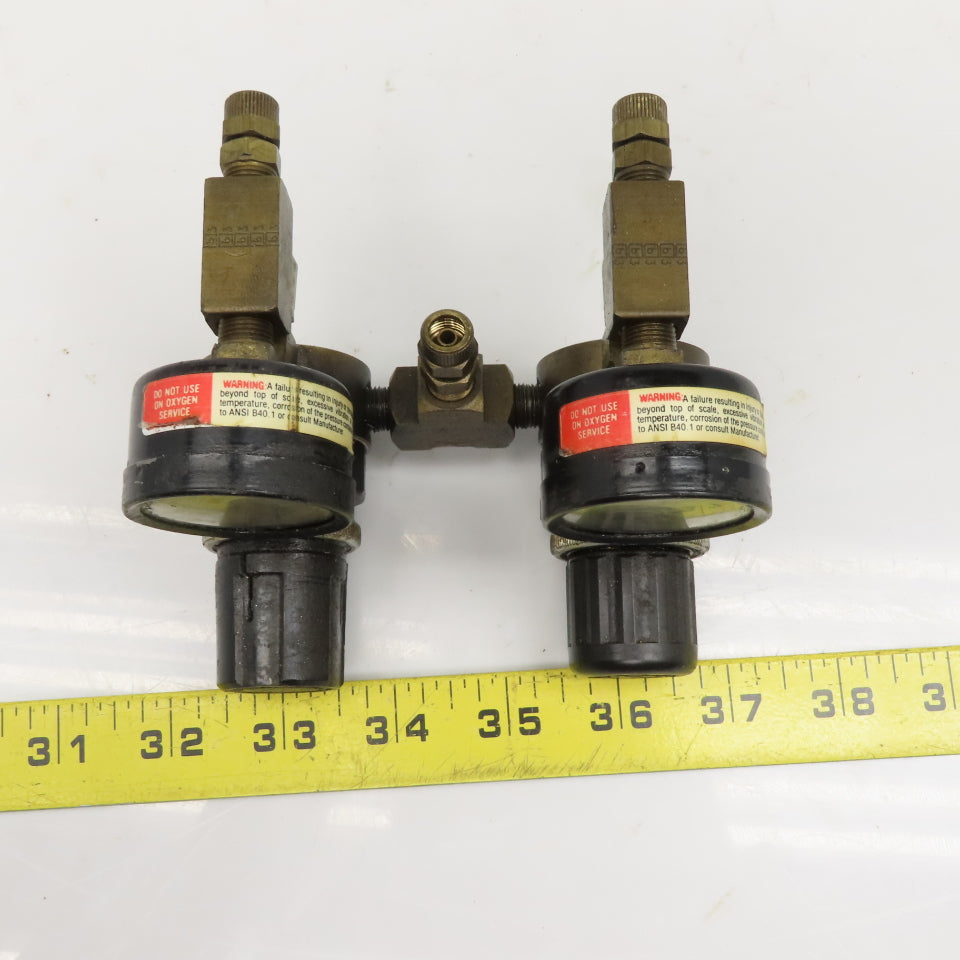 Watts Fluidair R364-01CK Dual Air Pressure Regulator Assembly Brass 1/8NPT