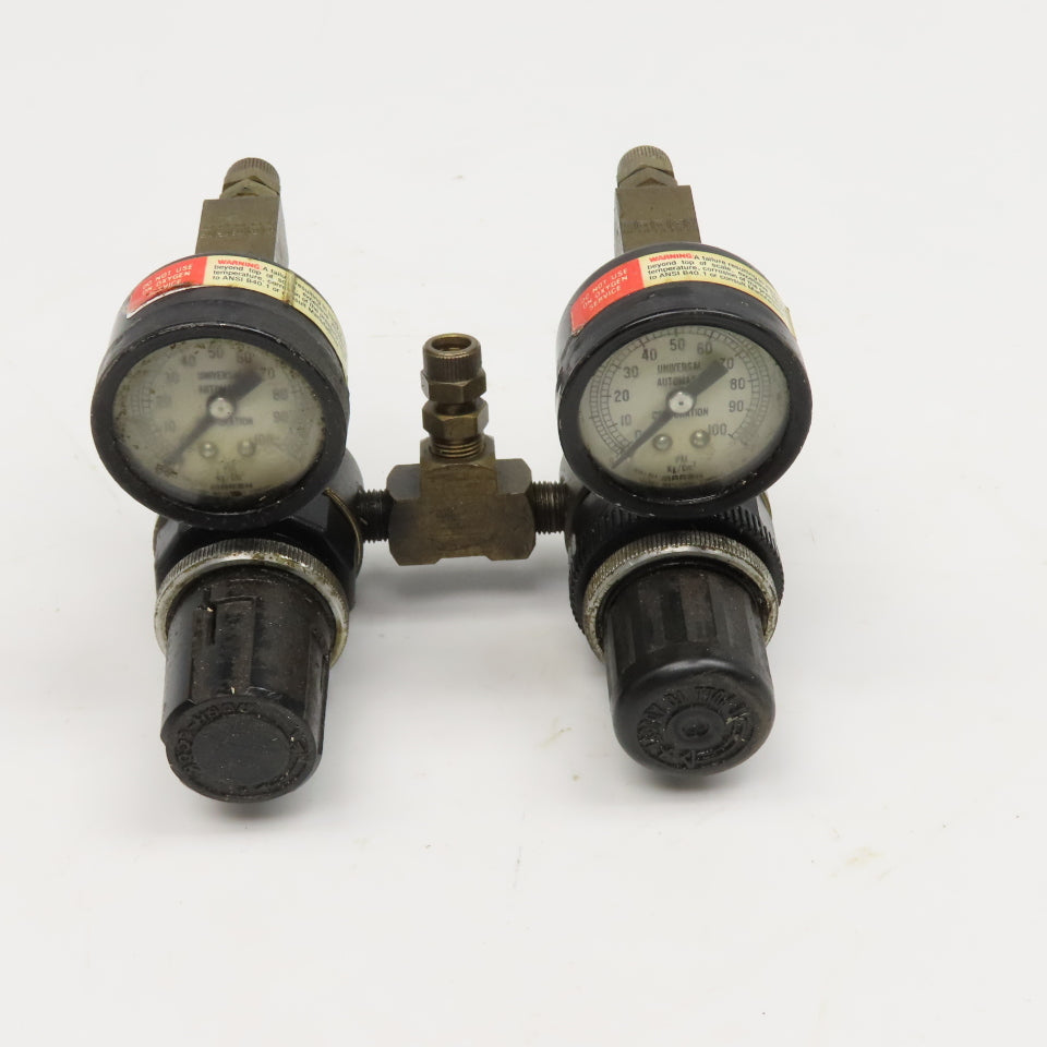 Watts Fluidair R364-01CK Dual Air Pressure Regulator Assembly Brass 1/8NPT