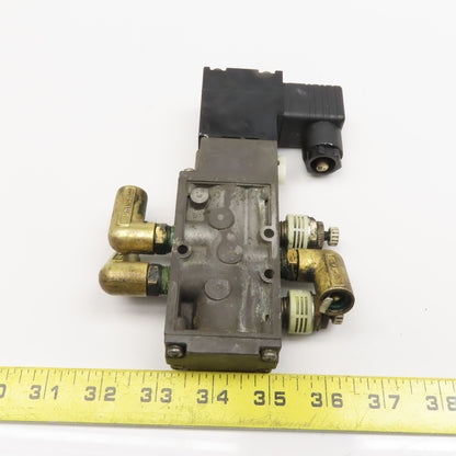 CKD 5/3 Way Single Solenoid Pneumatic Directional Selex Valve 110V Coil