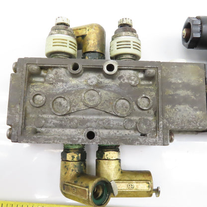 CKD 5/3 Way Single Solenoid Pneumatic Directional Selex Valve 110V Coil
