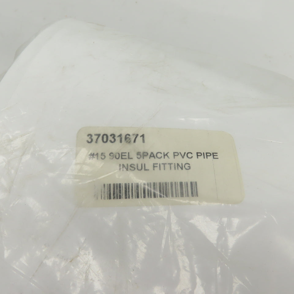 #15-90 PVC 90° Elbow-Pipe Insulation Fitting Lot Of 5