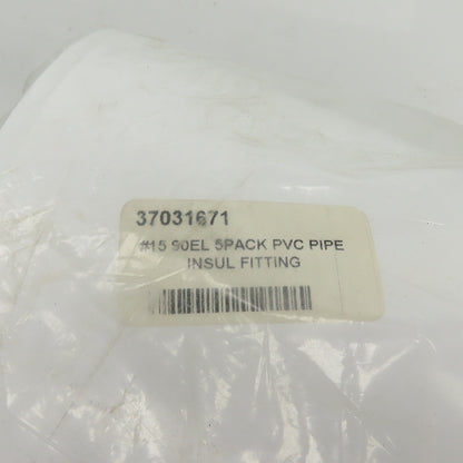 #15-90 PVC 90° Elbow-Pipe Insulation Fitting Lot Of 5