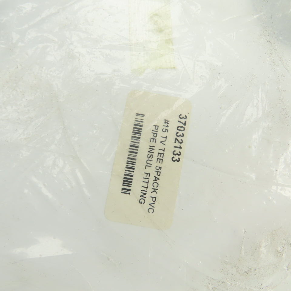 #15-TV PVC Tee-Pipe Insulation Fitting Lot Of 5