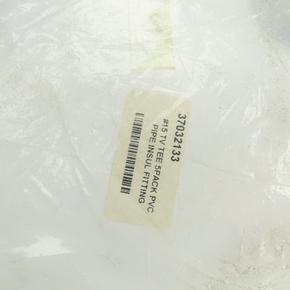 #15-TV PVC Tee-Pipe Insulation Fitting Lot Of 5