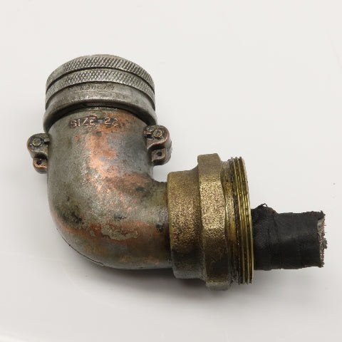 Amphenol Size 22 Circular Connector 24-14SF 19 Solder Cup Female Pin Elbow 90°