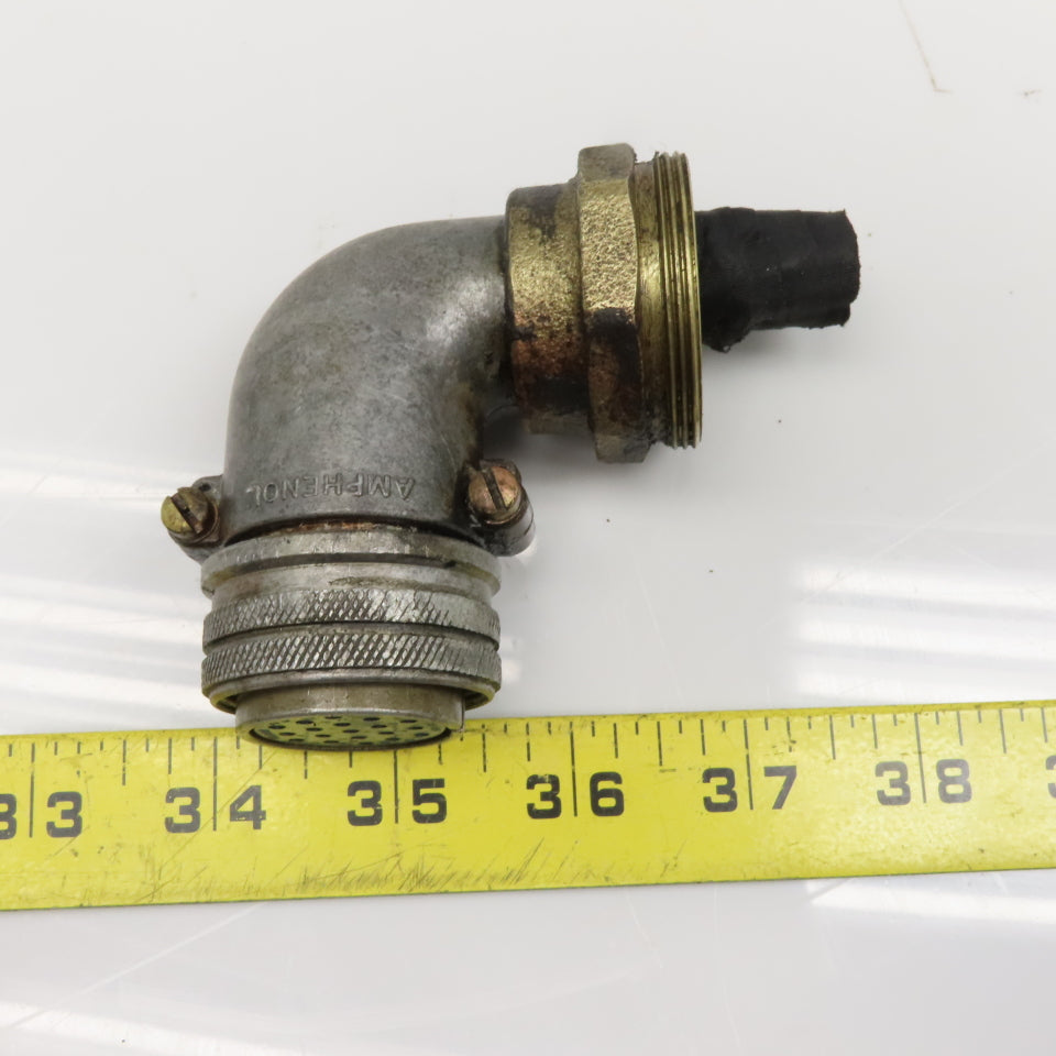 Amphenol Size 22 Circular Connector 24-14SF 19 Solder Cup Female Pin Elbow 90°
