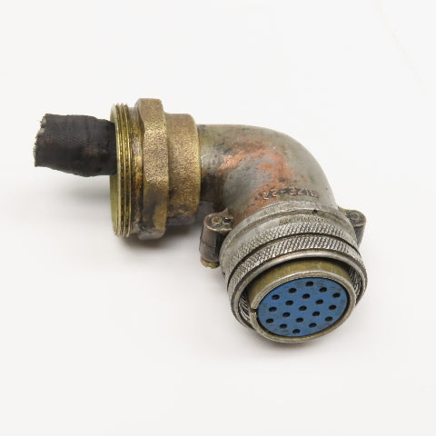 Amphenol Size 22 Circular Connector 24-14SF 19 Solder Cup Female Pin Elbow 90°