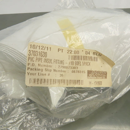 Proto #10-90 PVC 90° Elbow-Pipe Insulation Fitting Lot Of 10